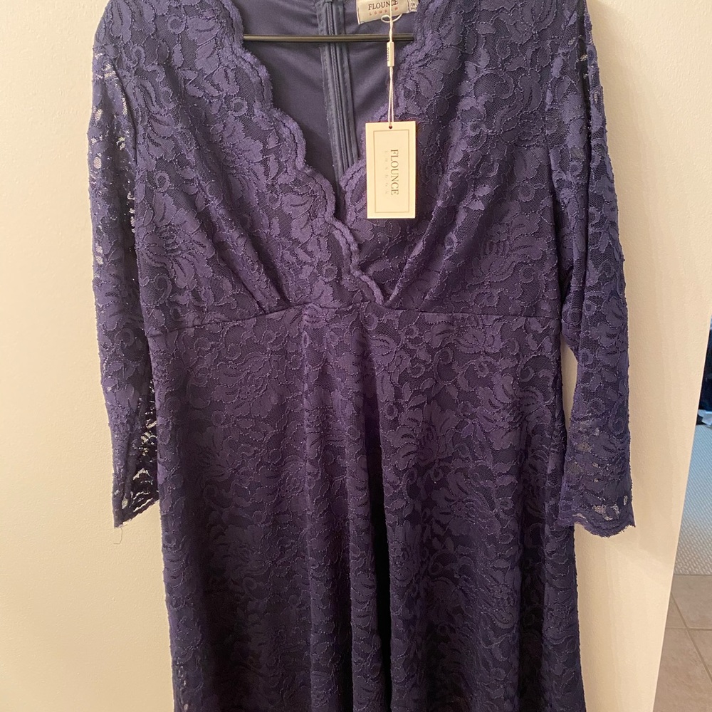 Flounce London maternity A line lace dress NWT